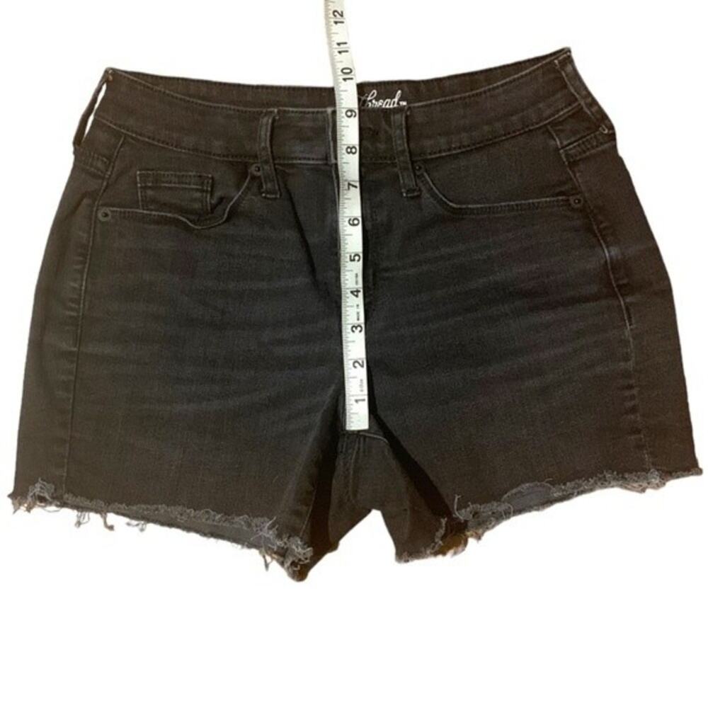 Universal Thread High Rise Midi Denim Shorts Black Size 2 - Picture 6 of 7